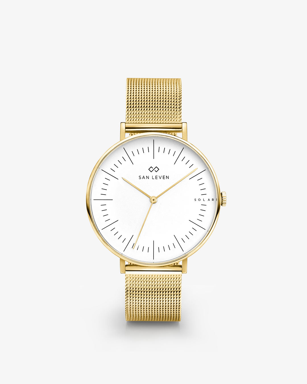 SPARK Mesh Edelstahl 36 mm Gold White