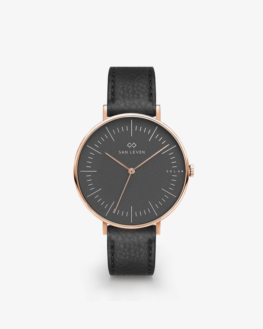 SPARK Bioleder Black 36 mm Rose Gold Shadow