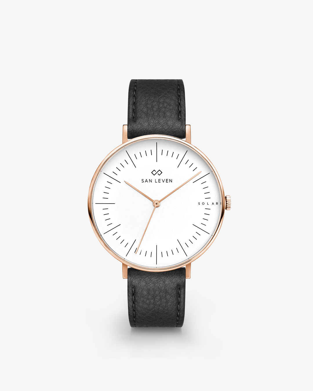 SPARK Bioleder Black 36 mm Rose Gold White