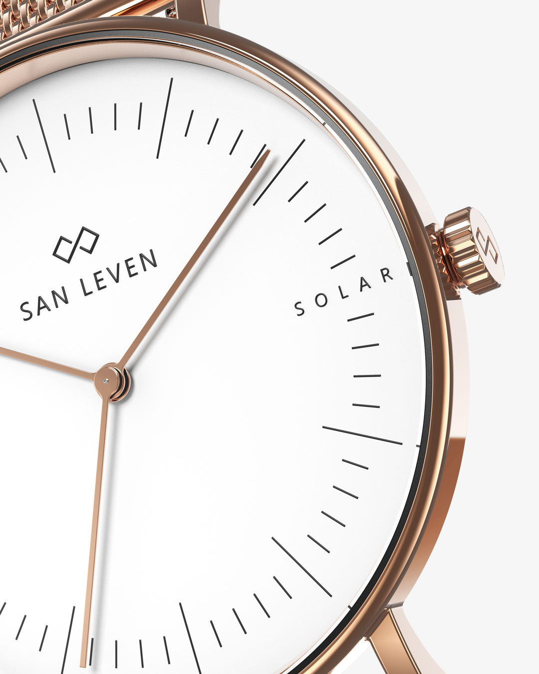 SPARK Mesh Edelstahl 36 mm Rose Gold White