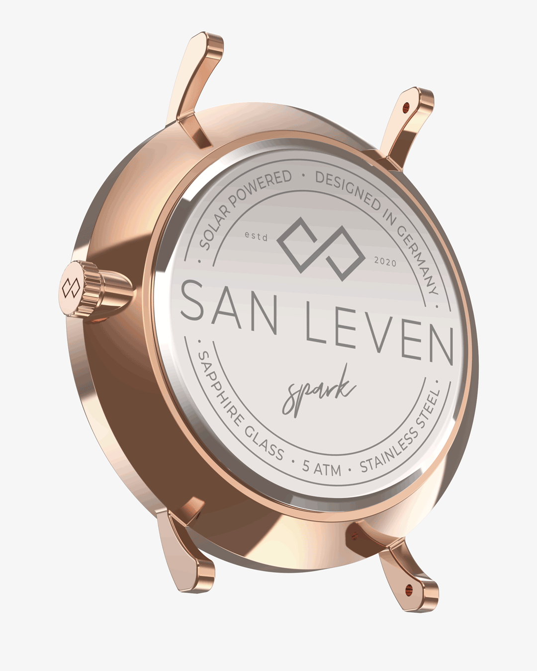 SPARK Mesh Edelstahl 36 mm Rose Gold White