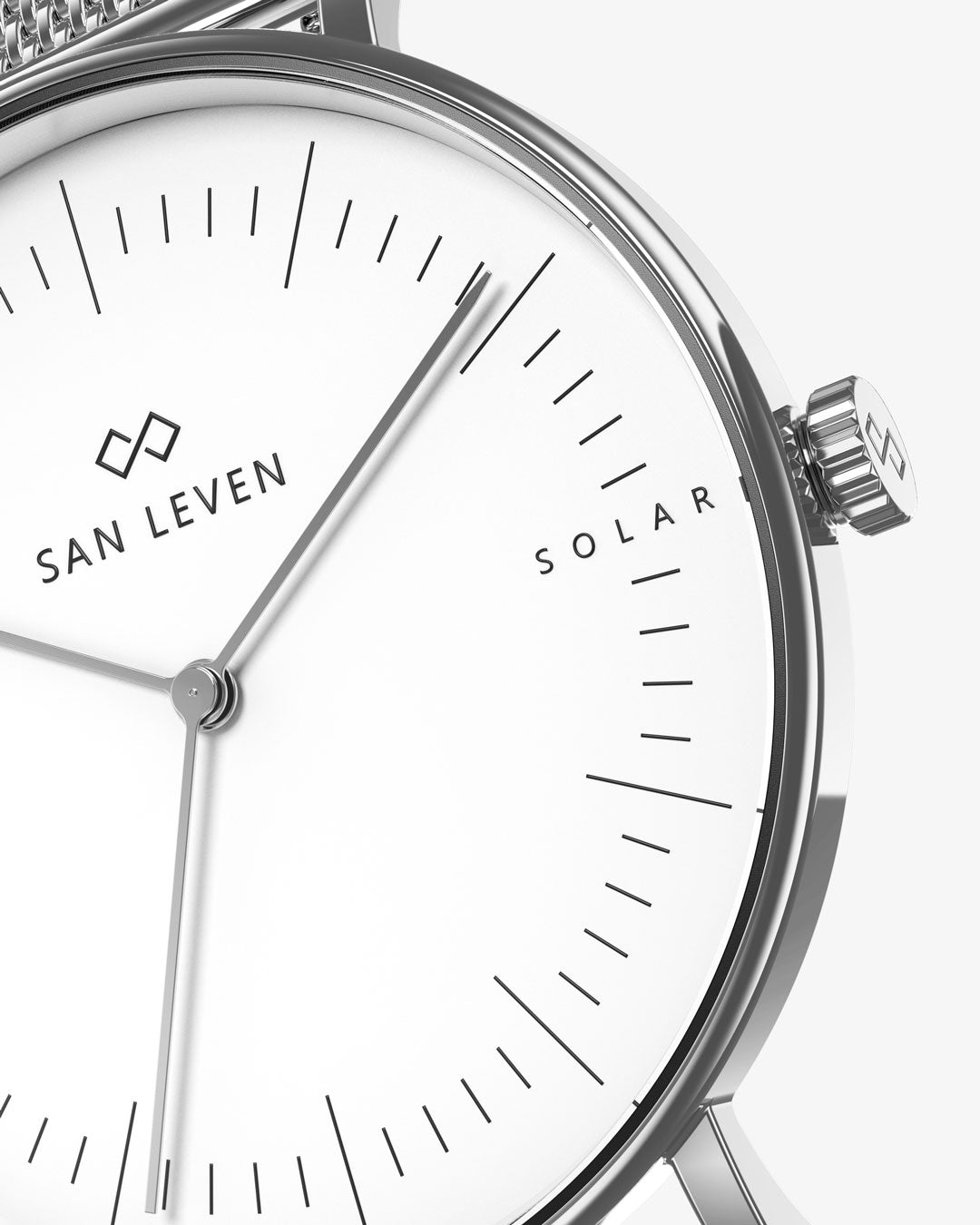 SPARK Mesh Edelstahl 36 mm Silver White