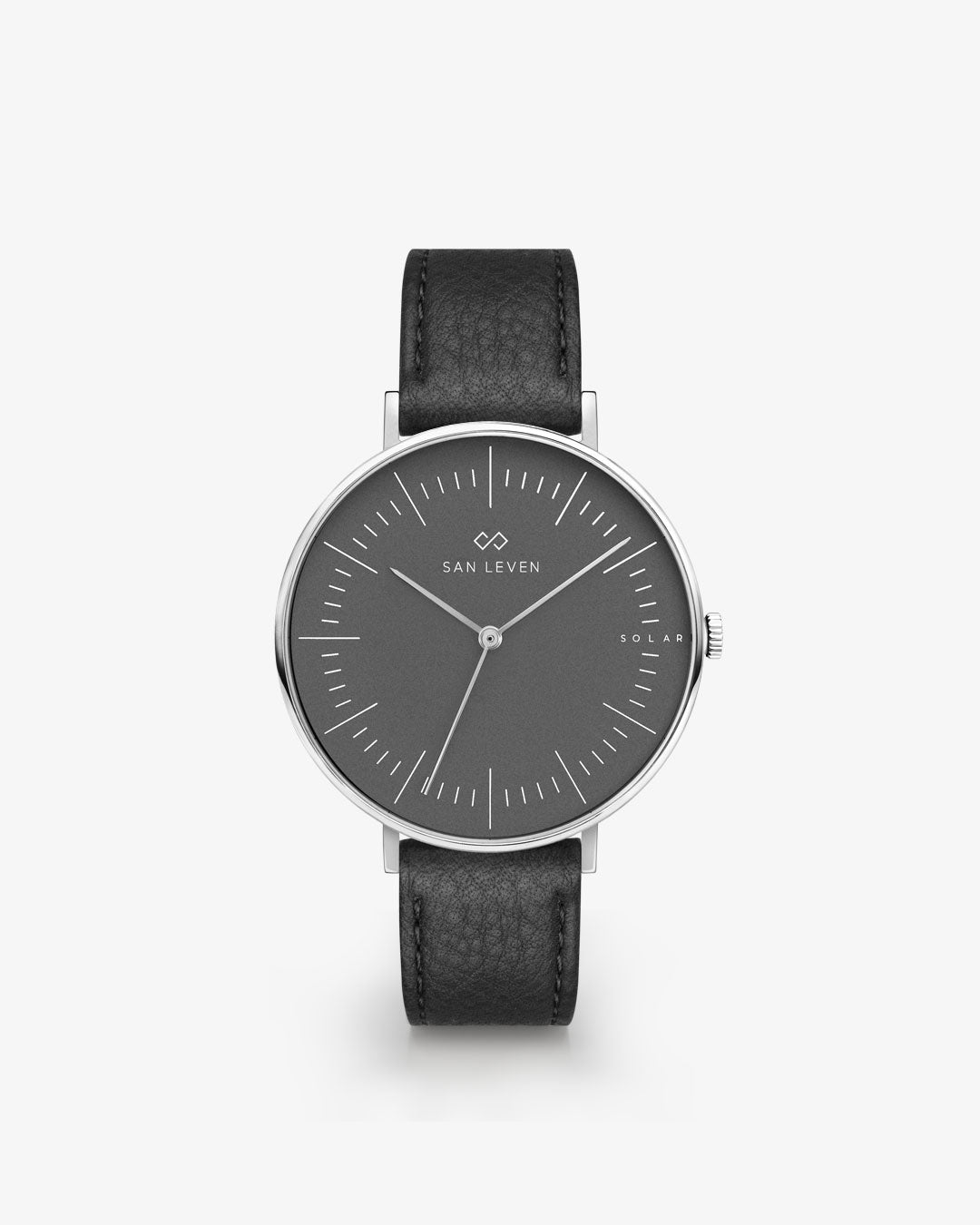 SPARK Bioleder Black 36 mm Silver Shadow