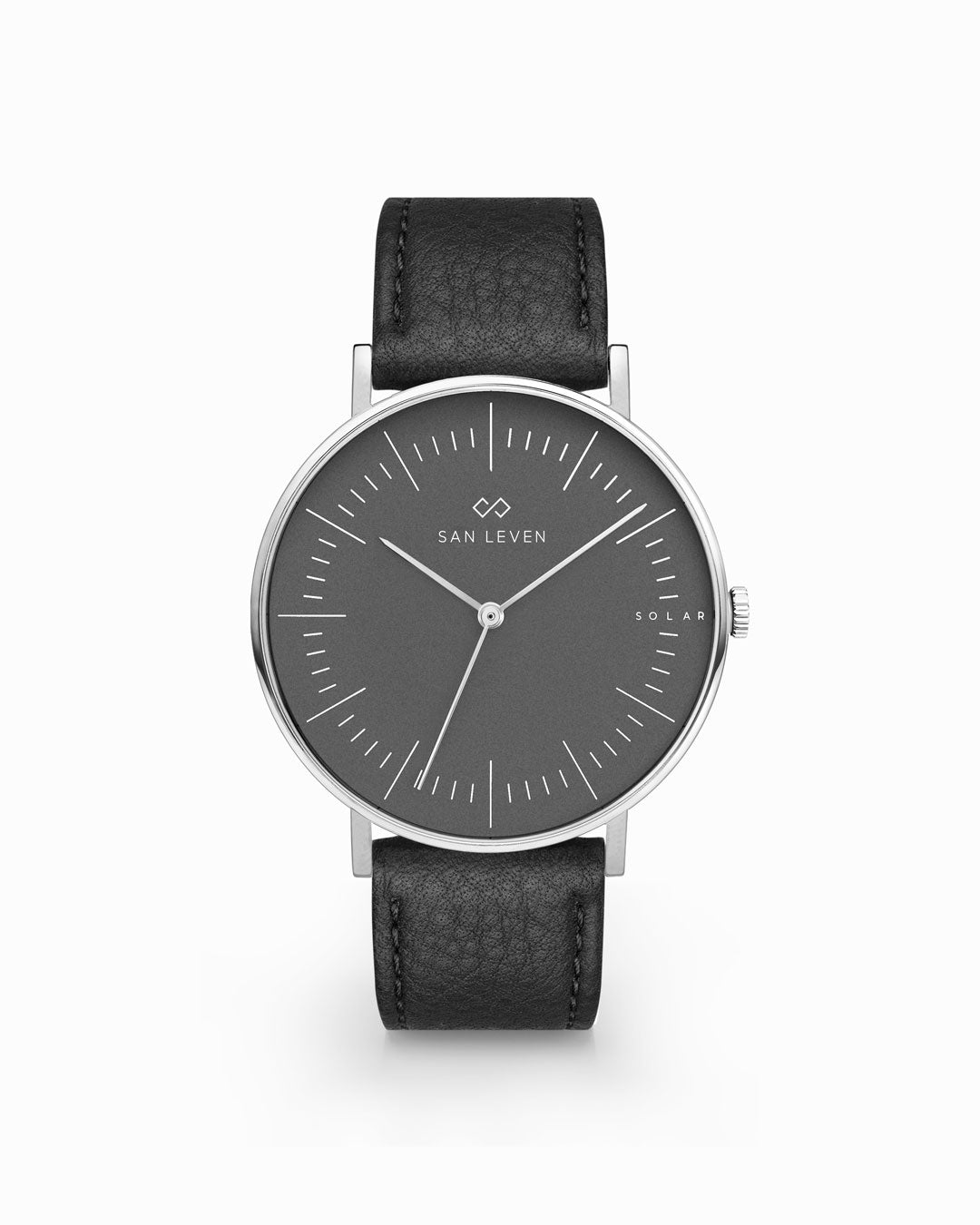 SPARK Bioleder Black 40 mm Silver Shadow